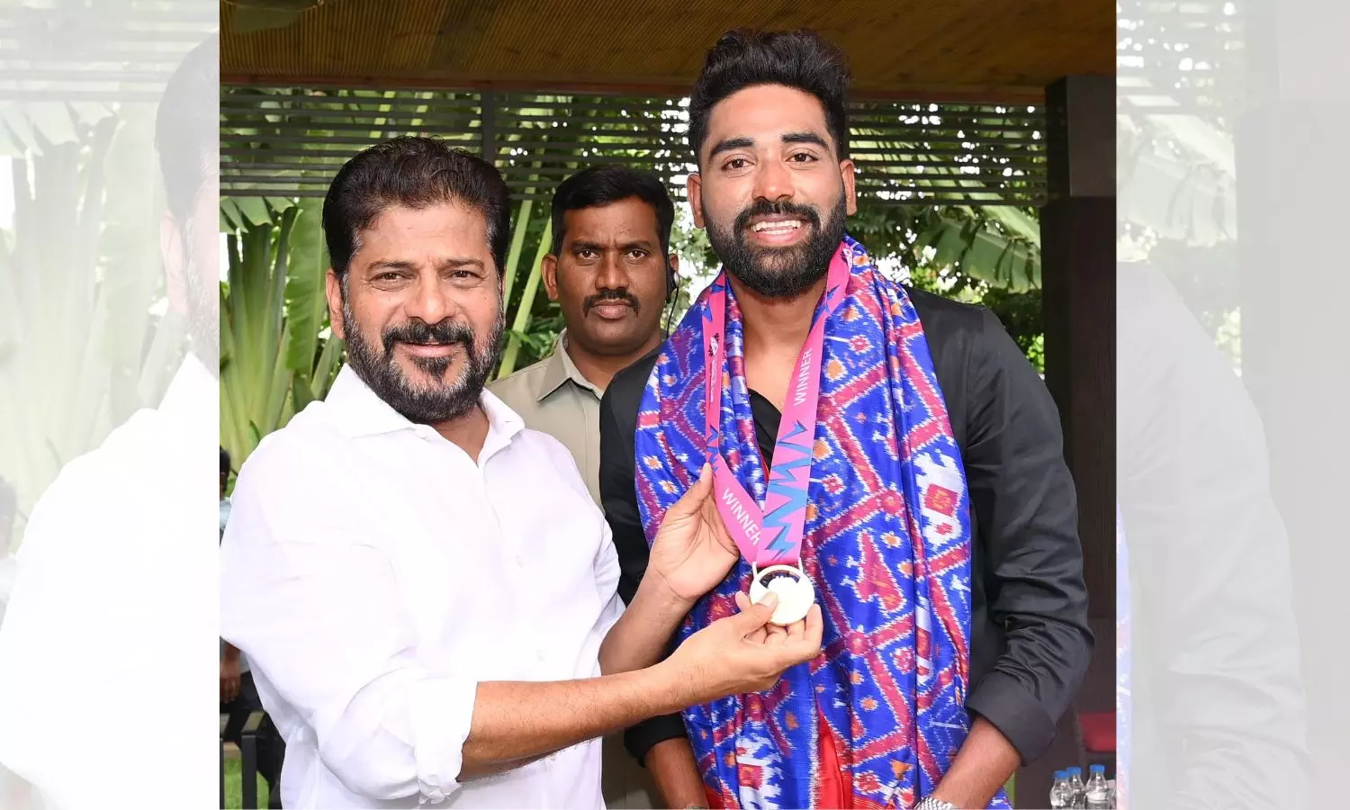 Team India pacer Mohammed Siraj meets CM Revanth Reddy