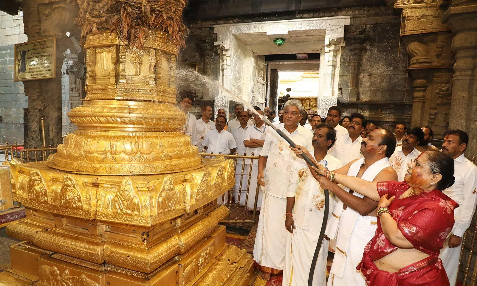 Tirumala Temple Cleansed Ahead of Presenting Accounts to Lord Venkateswara