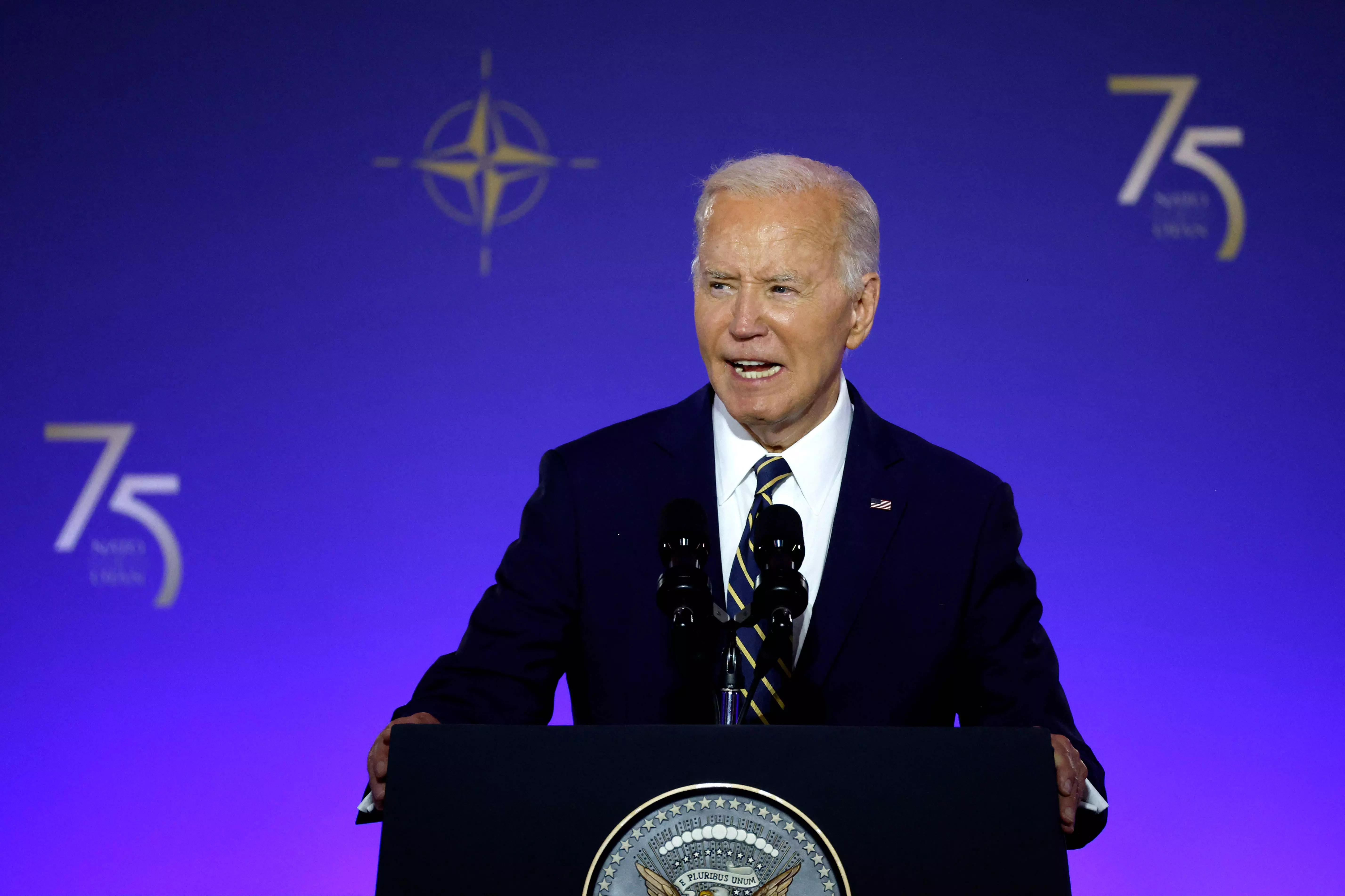 Biden spotlights support for NATO as he looks to use summit to help reset stumbling campaign