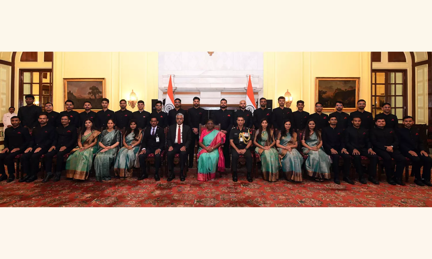 Probationers of Military Engineer Services Call on President Murmu