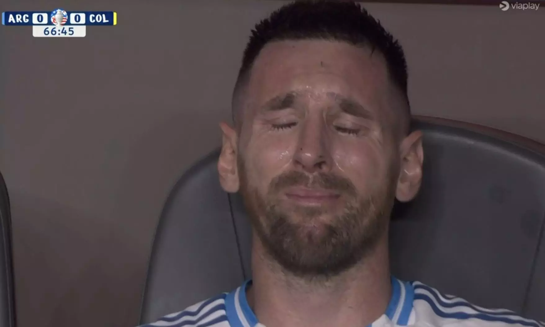 Watch: Messi in Tears After Ankle Injury Forces Him Out of Copa America Final