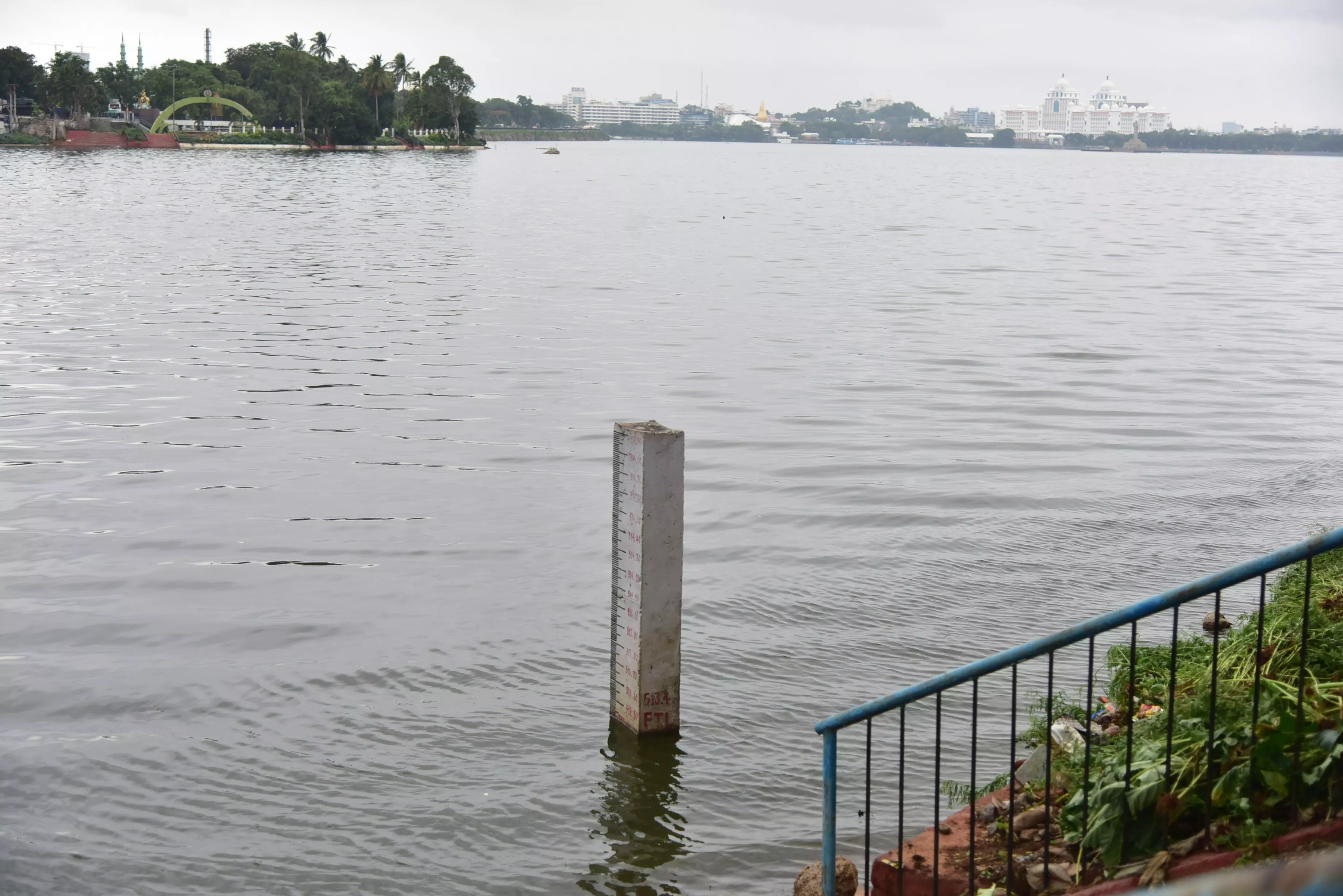 Hussainsagar’s water levels reach FTL due to heavy rainfall in Hyderabad