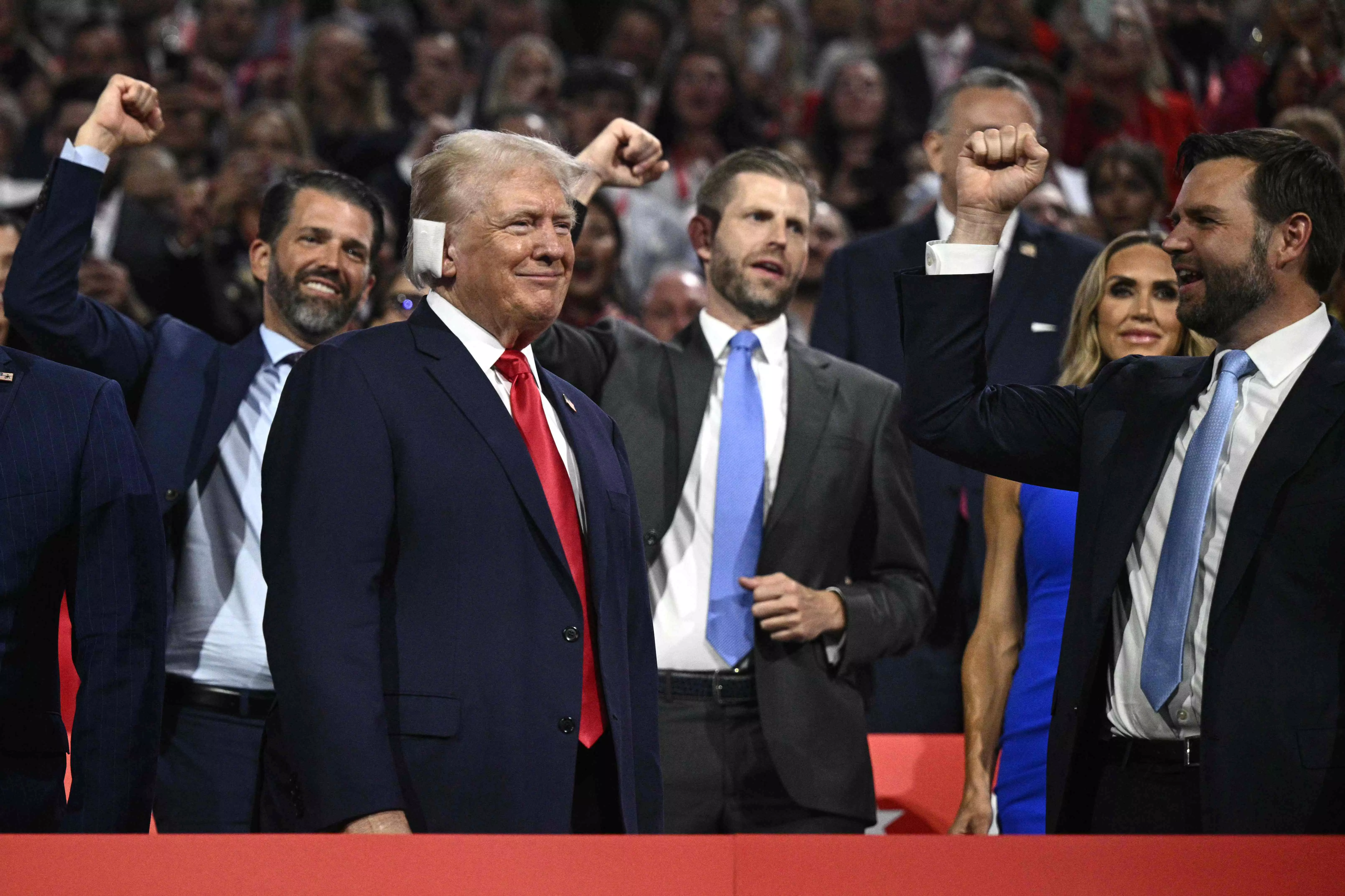 Trump makes first public appearance with bandaged ear at Republican national convention