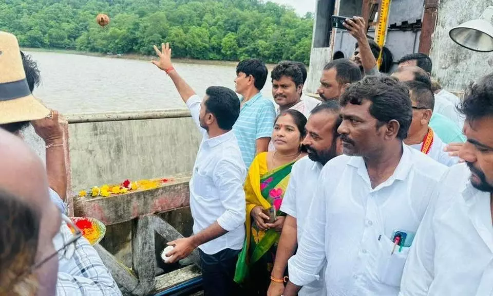 Khanapur MLA Vedma Bojju Releases Water from Kadam Canal