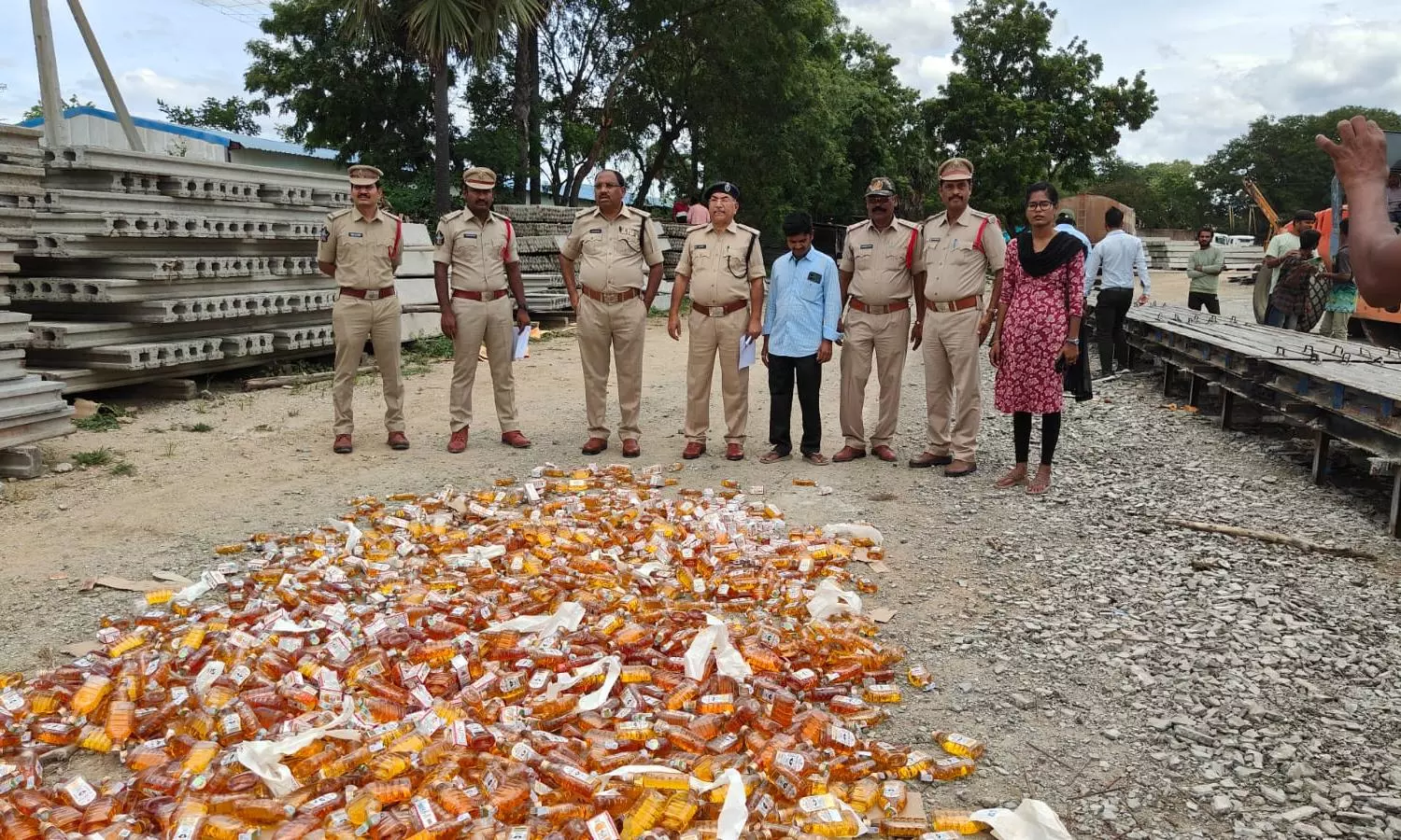 Chittoor police destroy liquor worth Rs 27 lakhs