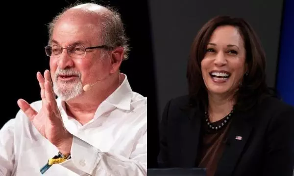 Im 1000 per cent in for her: Salman Rushdie backs Kamala Harris