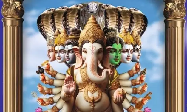 Khairatabad Bada Ganesh Organisers Perform ‘Lakshmi Ganapathi Rudra Homam’