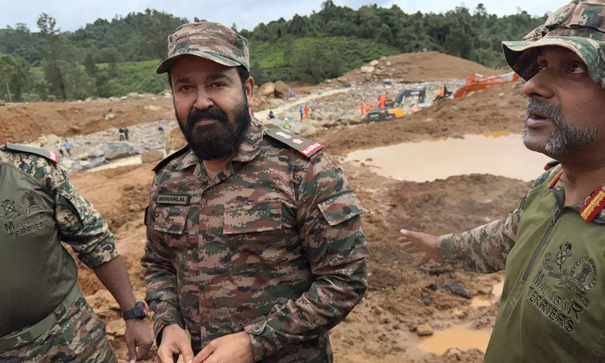 Actor Mohanlal reaches landslide-hit Wayanad, pledges Rs 3 crore for rehabilitation works