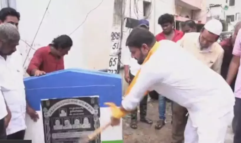 Guntur East MLA draws flak for destroying plaques