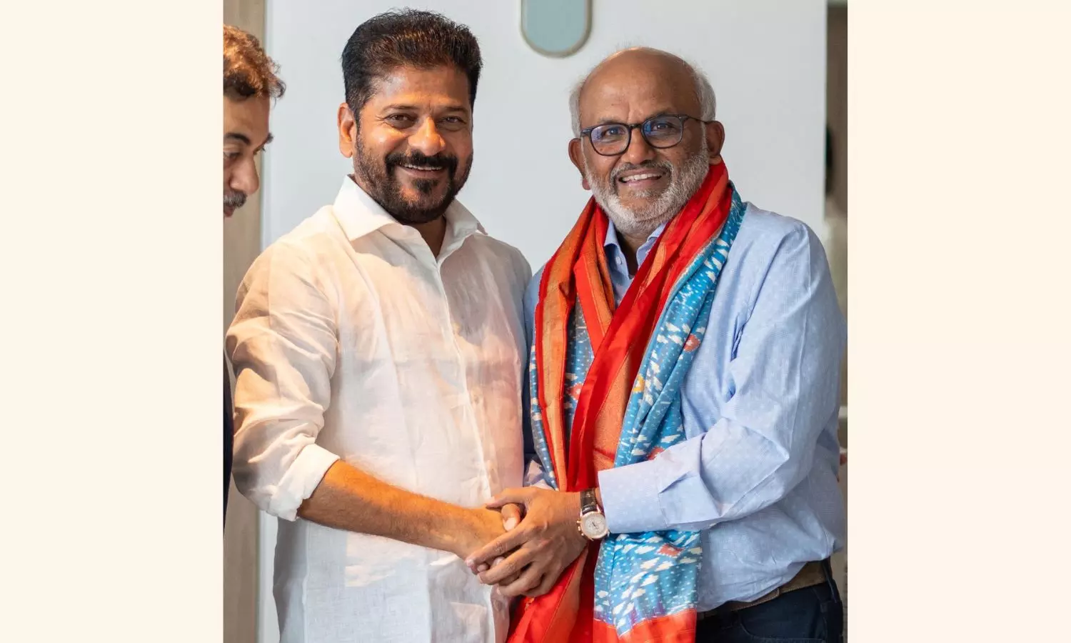 CM Revanth Reddy meets Adobe Systems CEO Shantanu Narayen in California