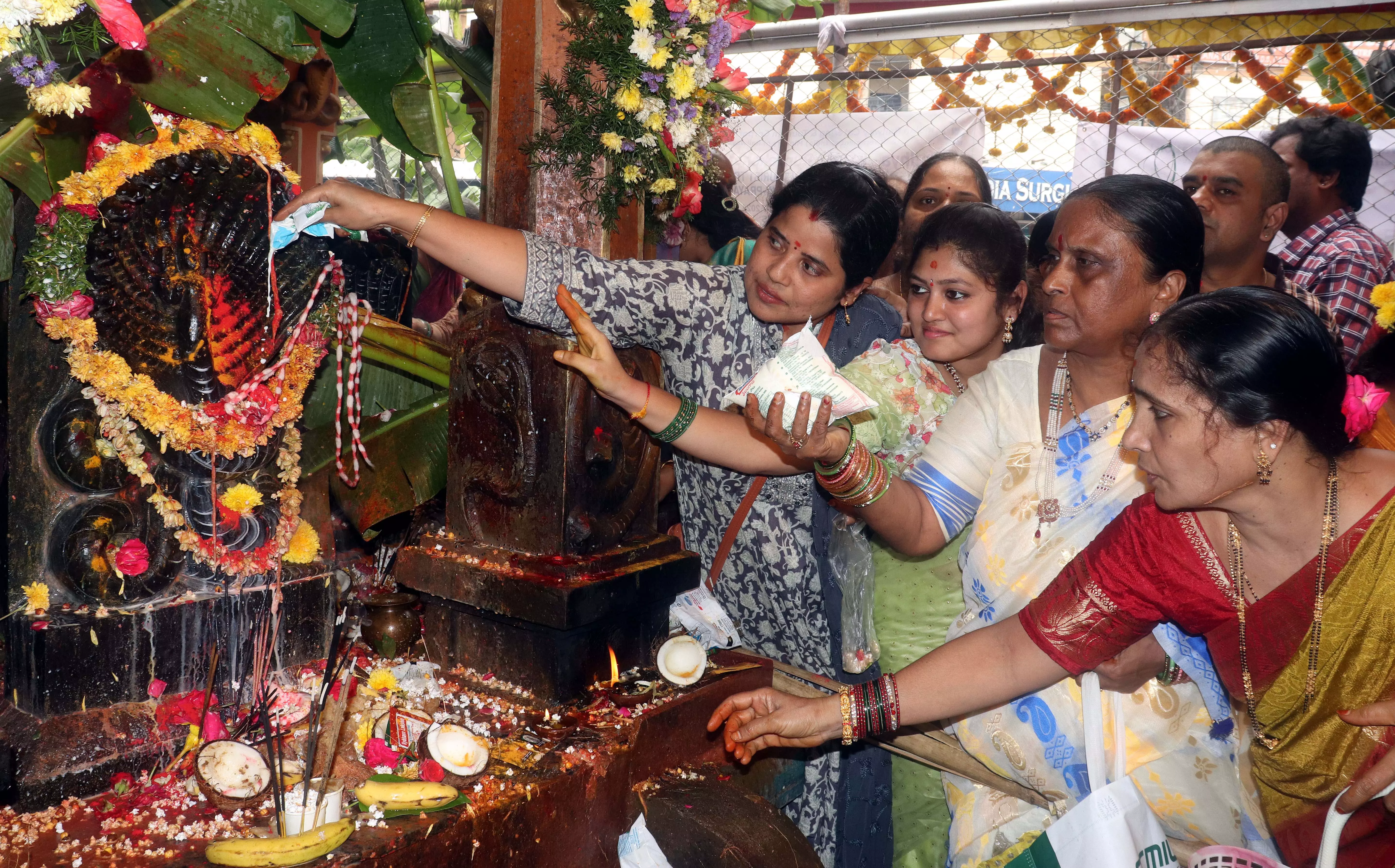 Hindus mark Naga Panchami with devotion