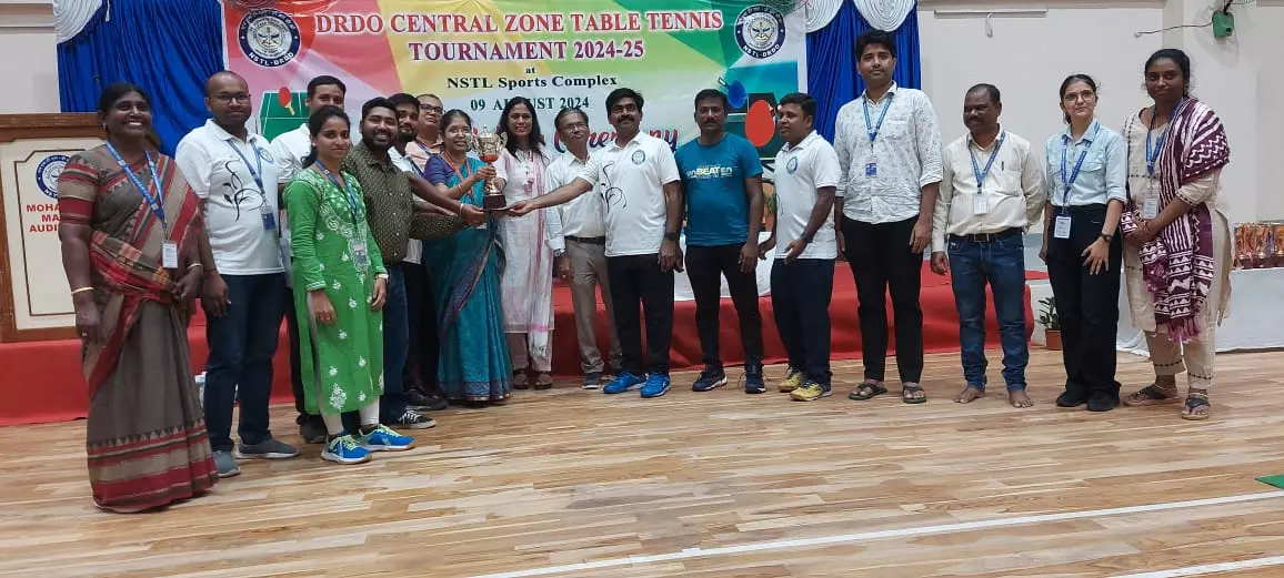 RCI Hyderabad Wins DRDO Central Zone Table Tennis Tournament