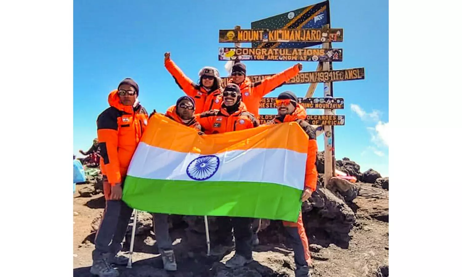 Indian Flag Unfurled Atop Kilimanjaro by Divyangjan Team