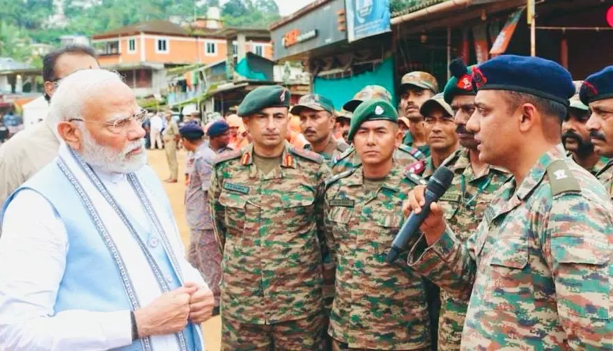 Army: PM was briefed on the progress of rescue operation in Wayanad