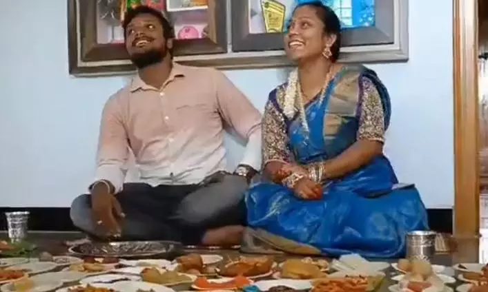 Kakinada: Family treats son-in-law with a feast of 100 food items, video goes viral