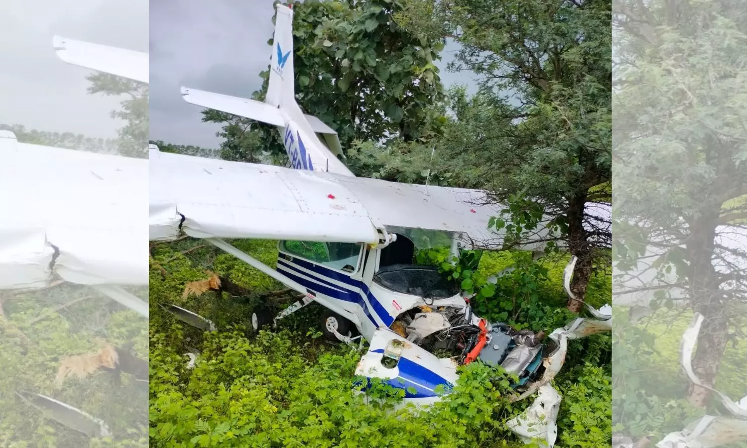 Madhya Pradesh: Aircraft crash leaves 2 pilots on board injured