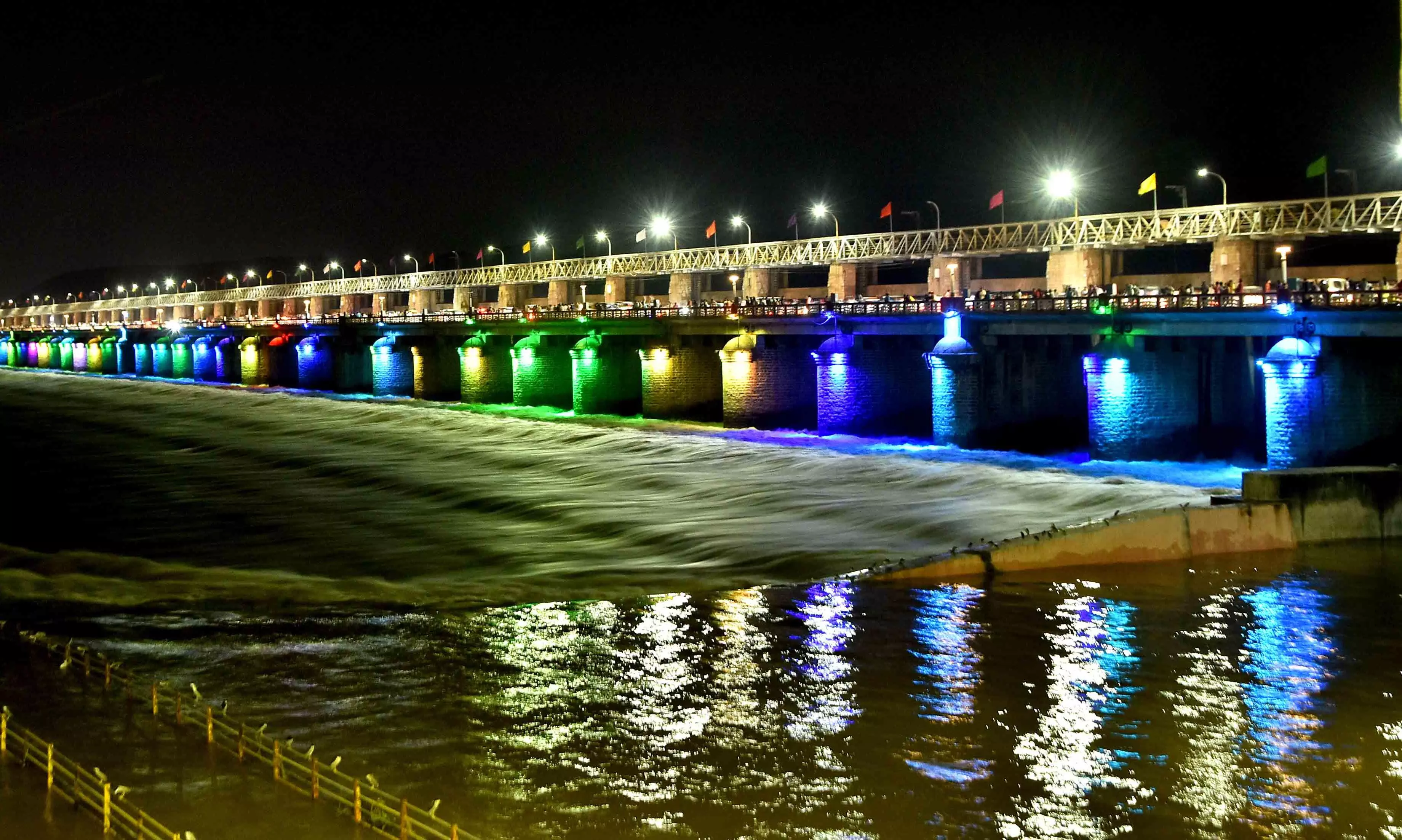 2.66L Cusecs of Water Released From Prakasam Barrage