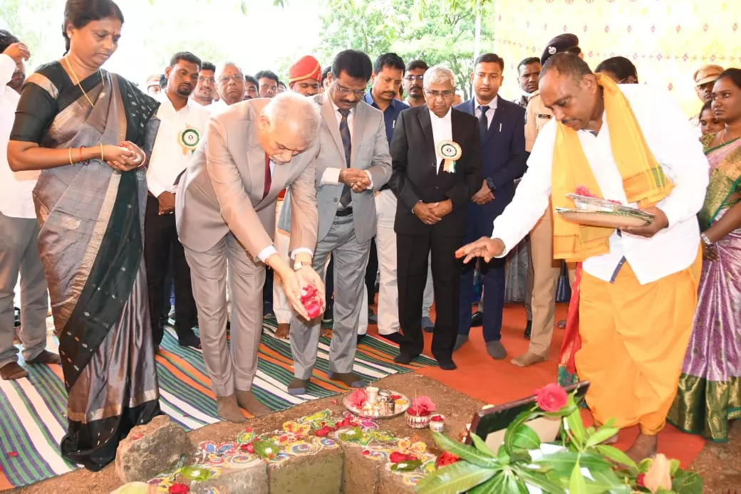 HC Judges Lay Foundation Stone for Court Complex at Boath