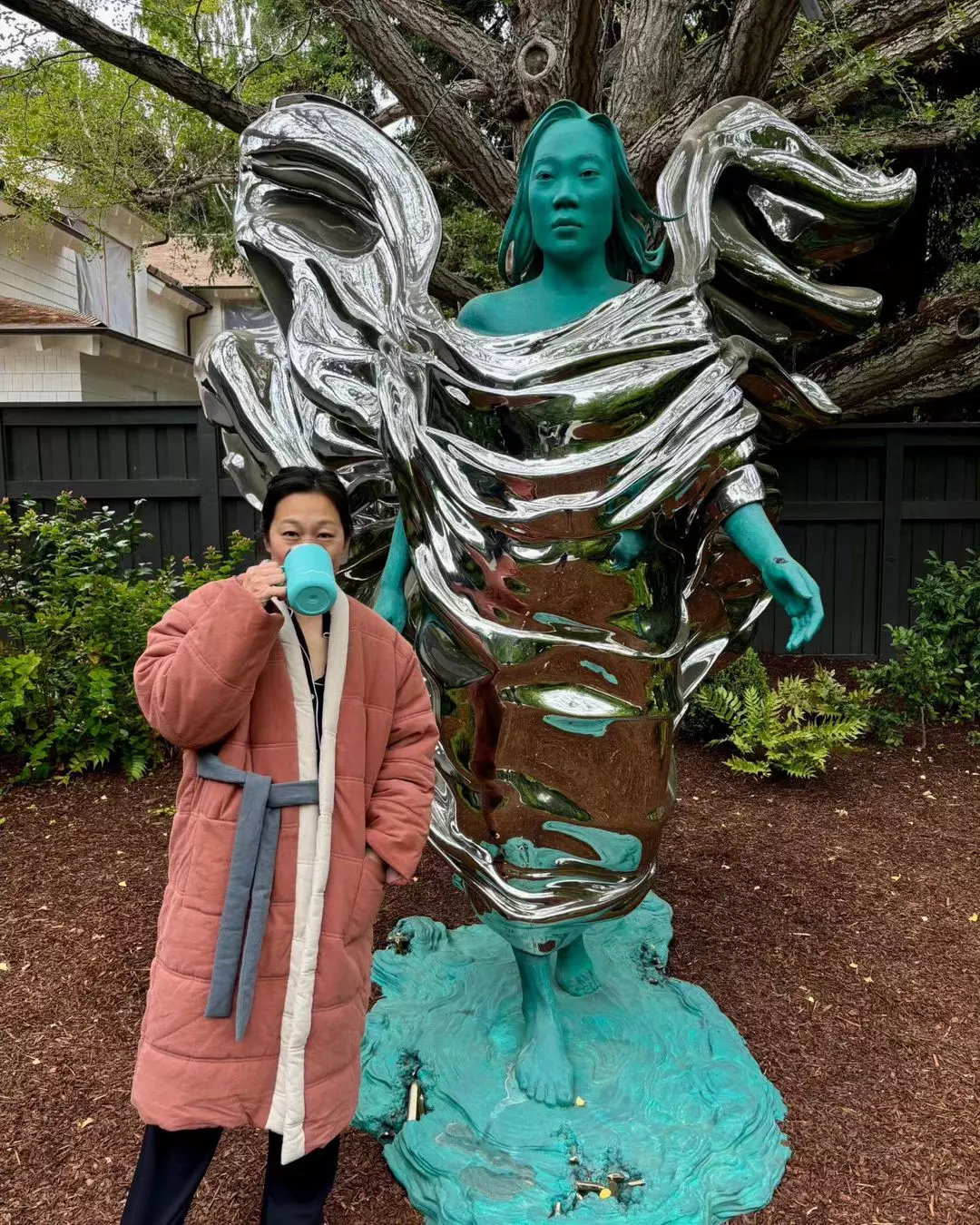 Mark Zuckerberg Installs Giant Sculpture of Wife Priscilla In Backyard