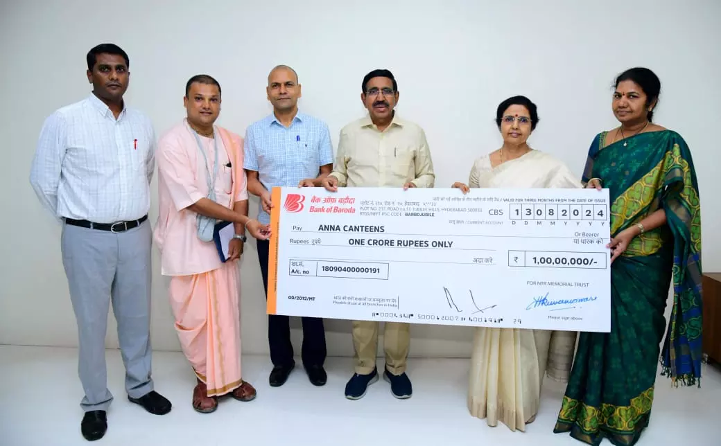 NTR Trust Donates Rs 1 Crore to Relaunch Anna Canteens