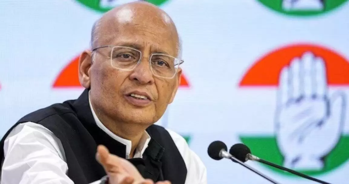 Congress Fields Abhishek Singhvi for RS Bypoll in Telangana