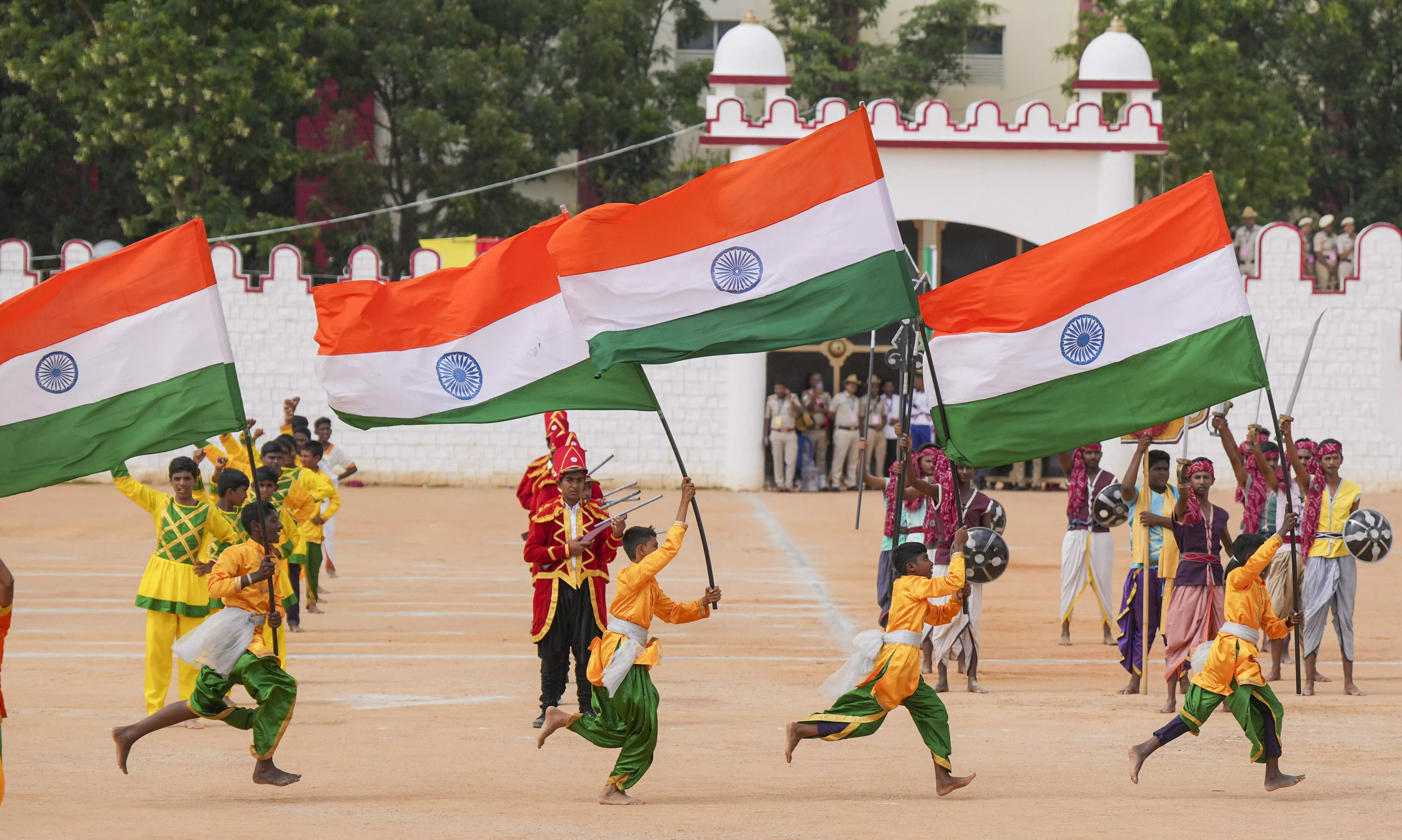 Patriotic Fervor Marks I-Day All Over Hyderabad