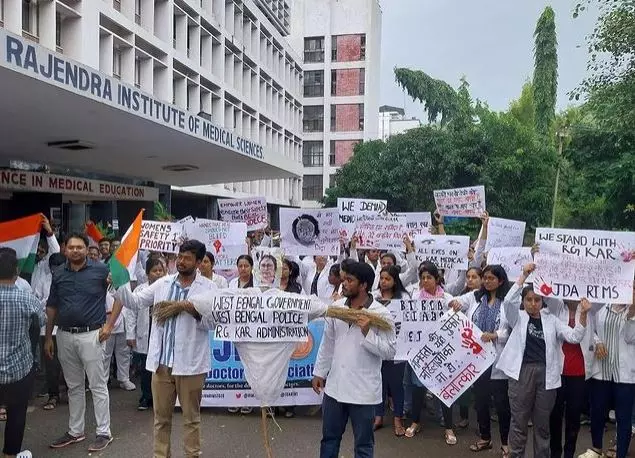 IMA Members, Jr Docs Stage Protests Across Adilabad Dist