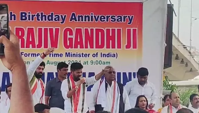 CM Revanth, Congress leaders pay tribute to Rajiv Gandhi on birth anniversary