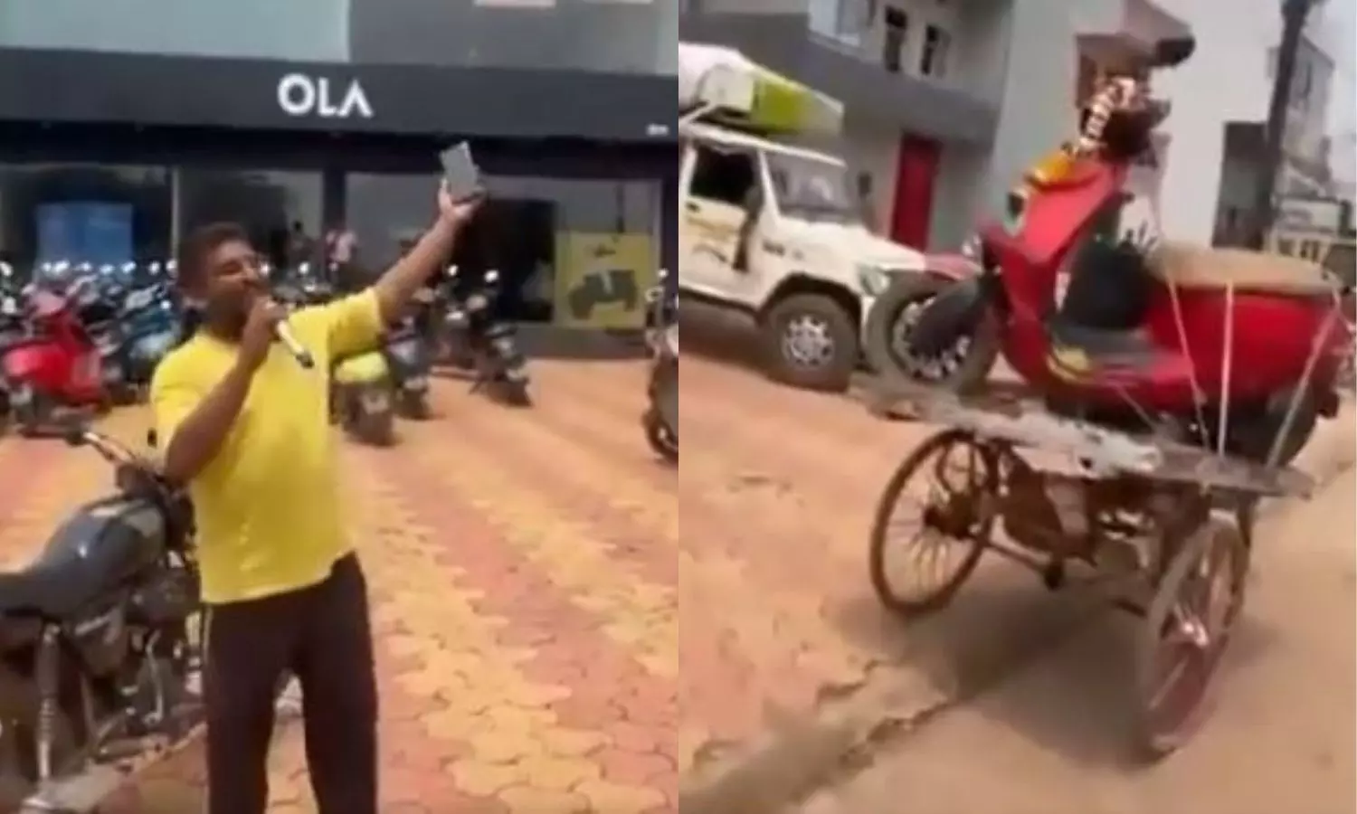 Customer Holds Funeral of OLA Scooter Outside Showroom, Sings Lut Gaye Hum Toh OLA Lekar Ke