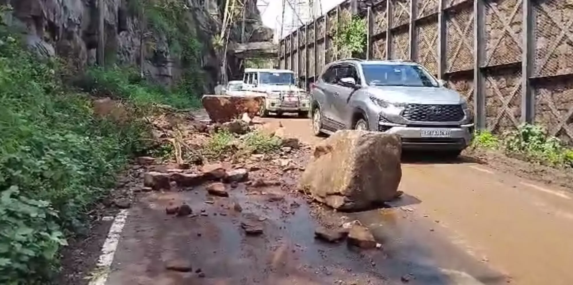 Heavy rains, landslides trouble Srisailam