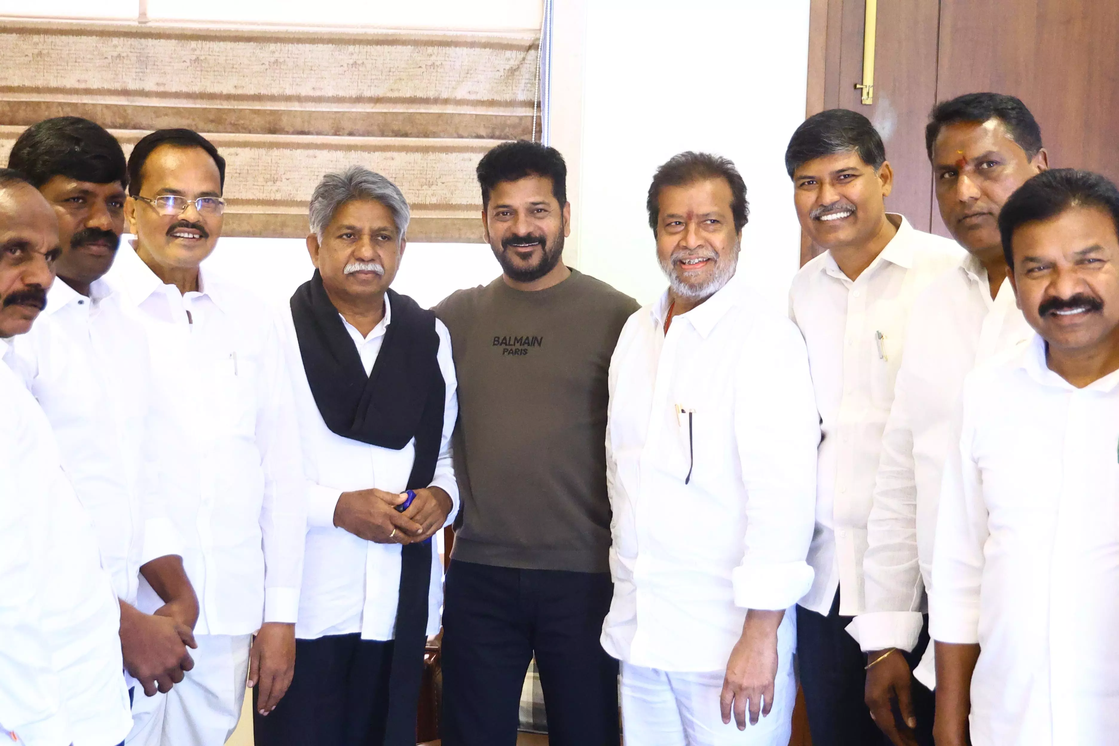 MRPS founder Manda Krishna Madiga meets CM Revanth Reddy