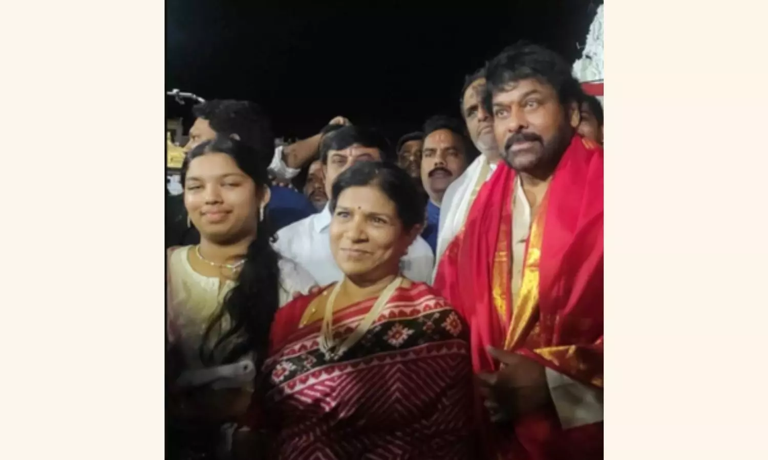 Megastar Chiranjeevi seeks birthday blessings at Tirumala