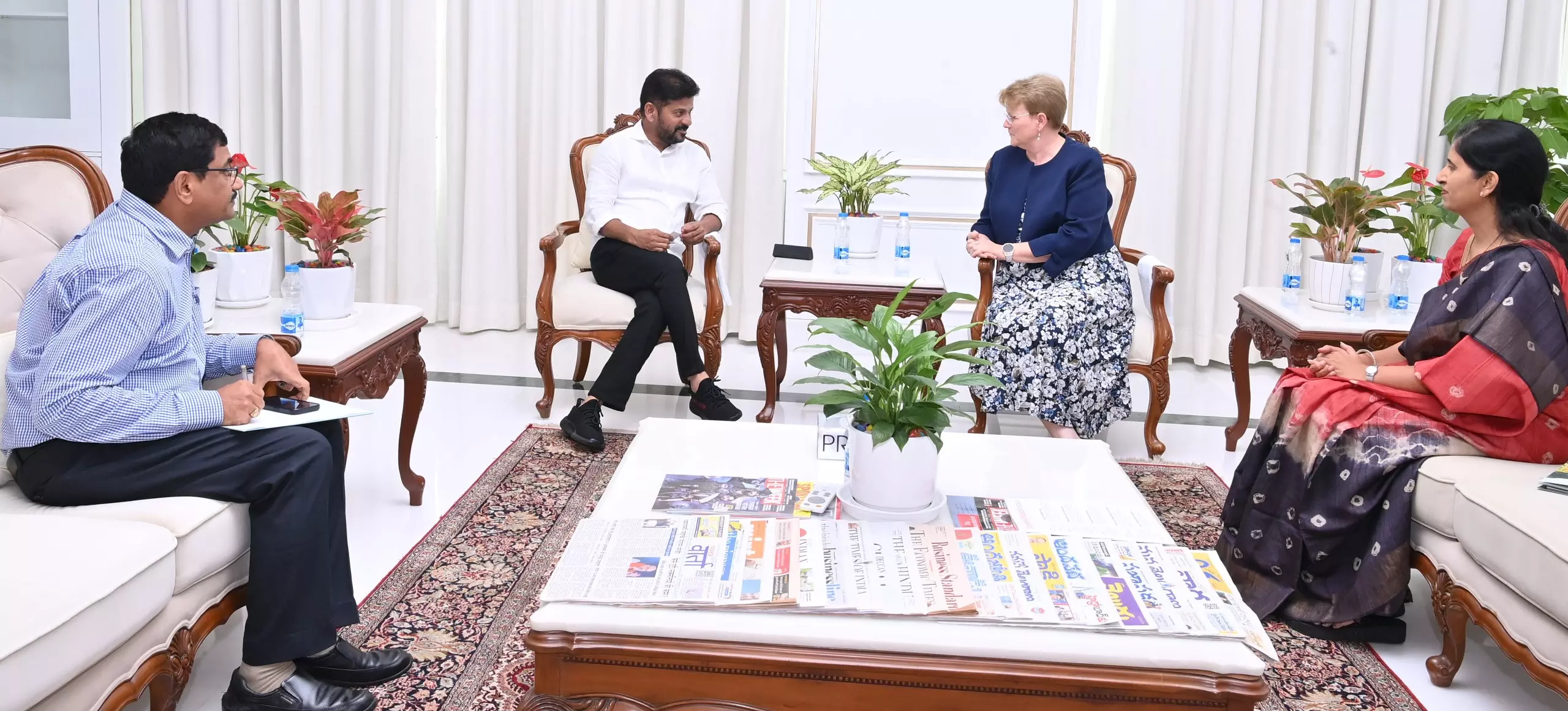 ICRISAT DG meets CM Revanth Reddy at Secretariat