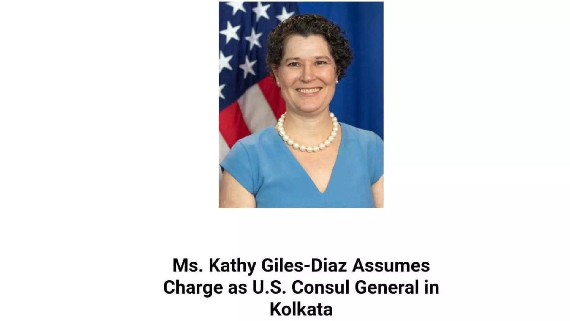 Kathy asume el cargo de Cónsul General de Estados Unidos en Calcuta