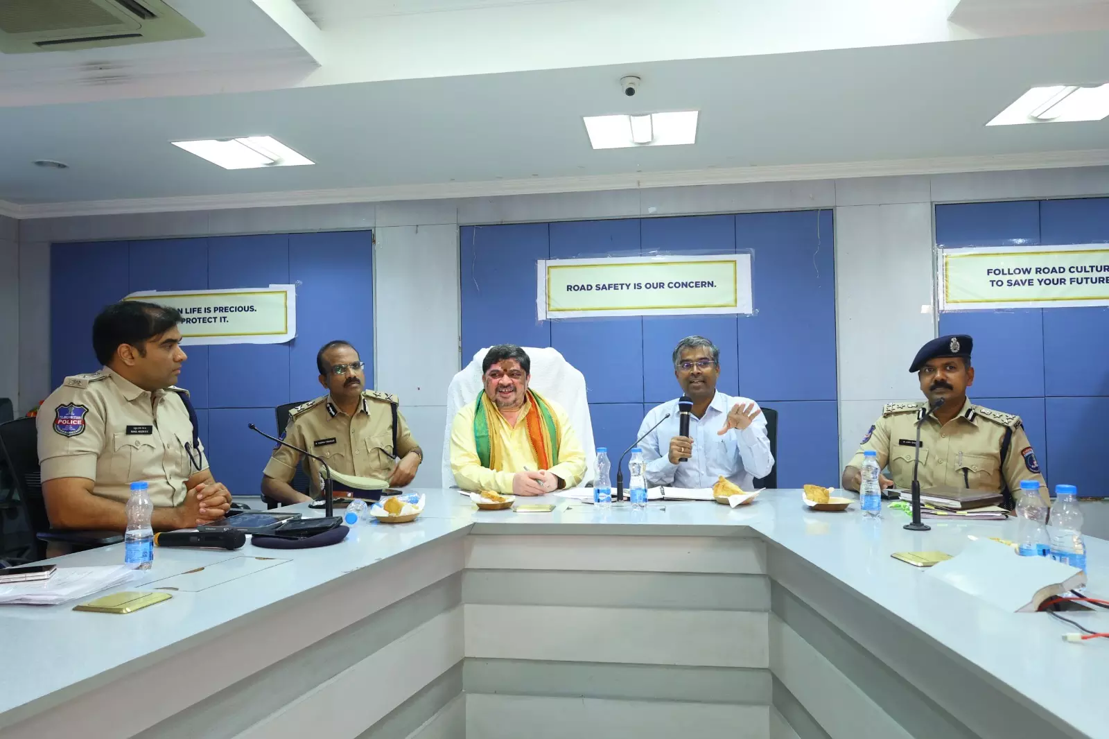 Ponnam Reviews Road Safety Measures