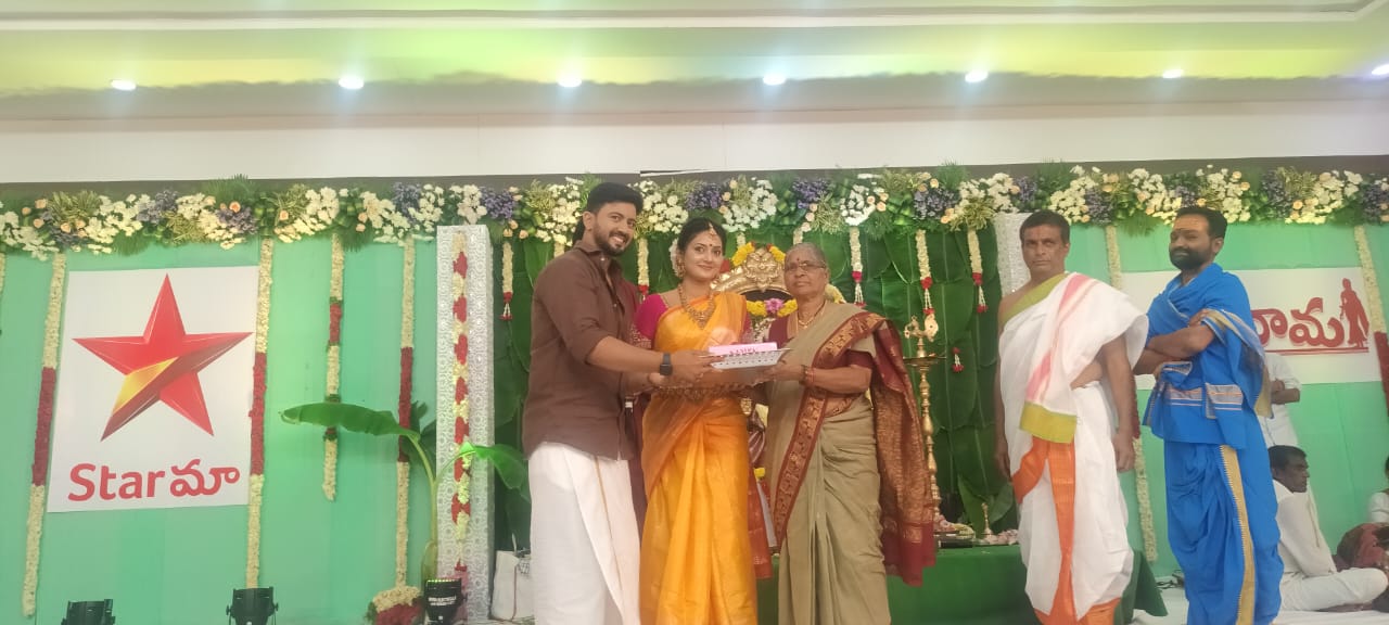 Star Maa's Satyabhama Cast Celebrate Varalaxmi in Warangal