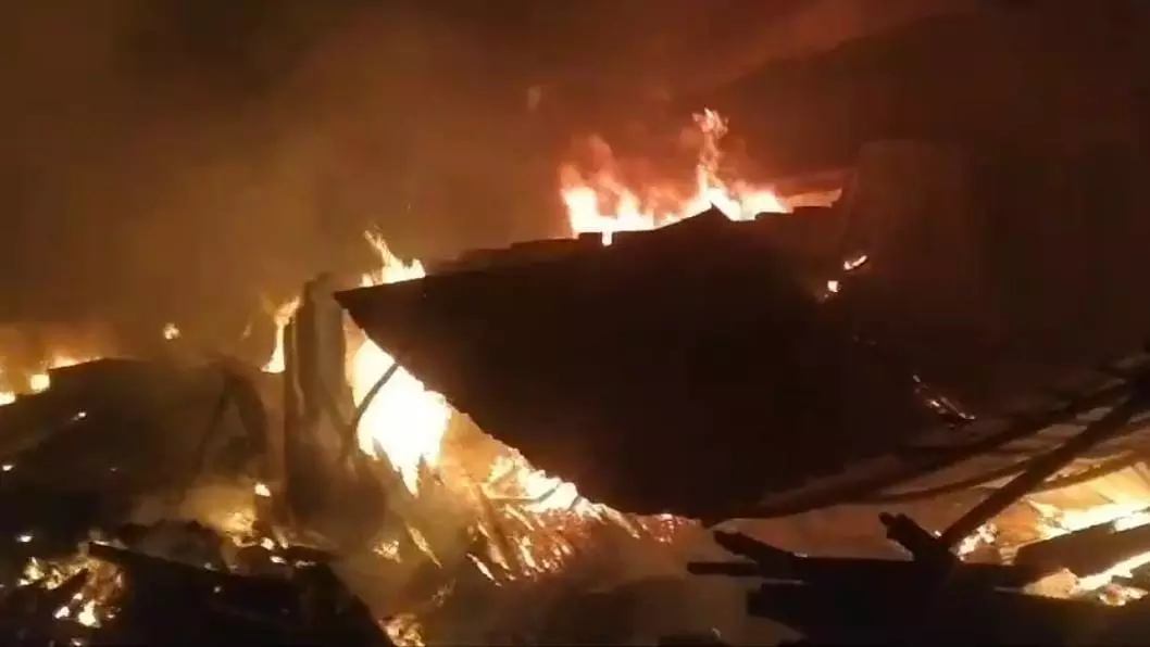 Major Fire Destroys Furniture shop in Warangal