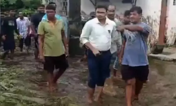 BEO Forced to Walk Through Floodwaters by Angry Parents in Odisha