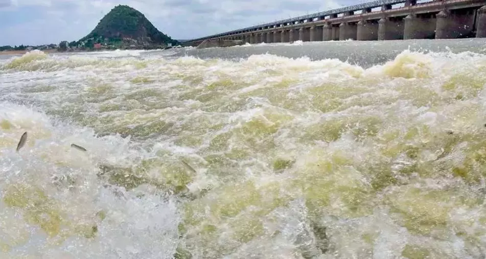 Flood Alert at Prakasam Barrage