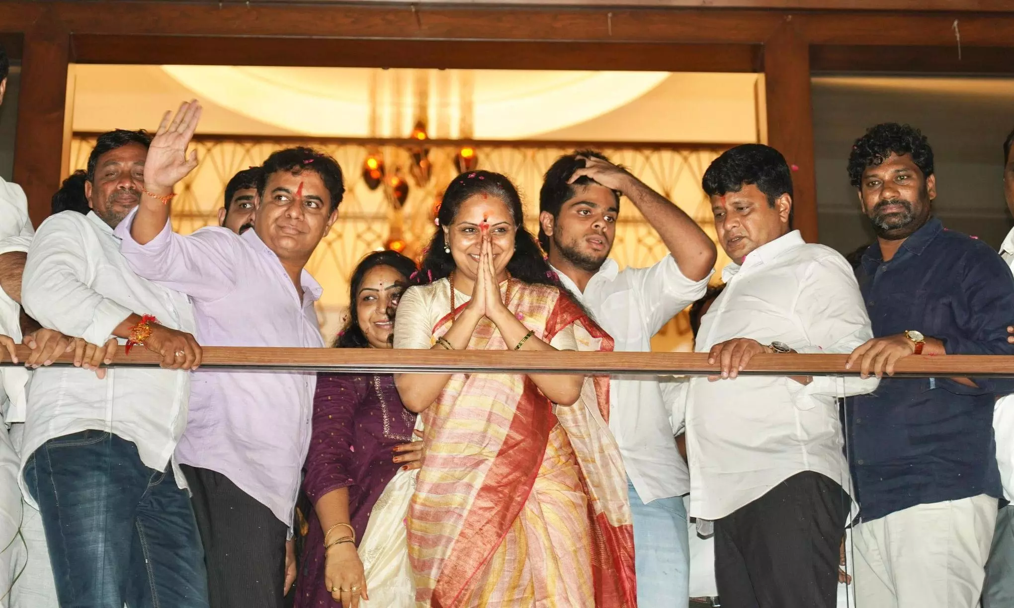 Kavitha Returns Home to a Rousing Reception