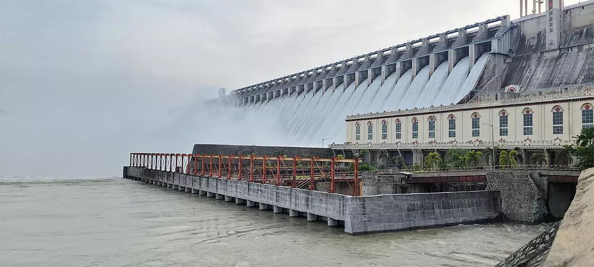 Telangana: 20 crest gates of Nagarjunasagar dam lifted