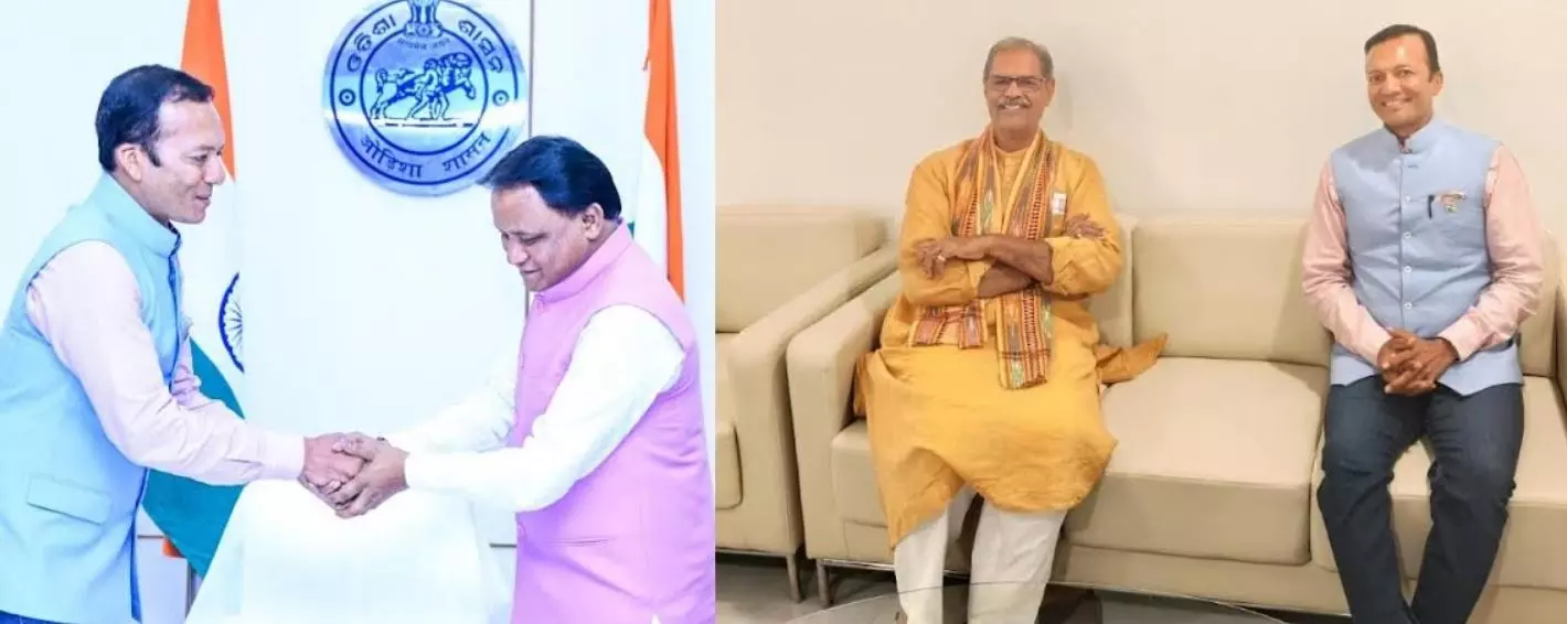 Naveen Jindal Meets Odisha CM Mohan Majhi and Dy CM KV Singdeo