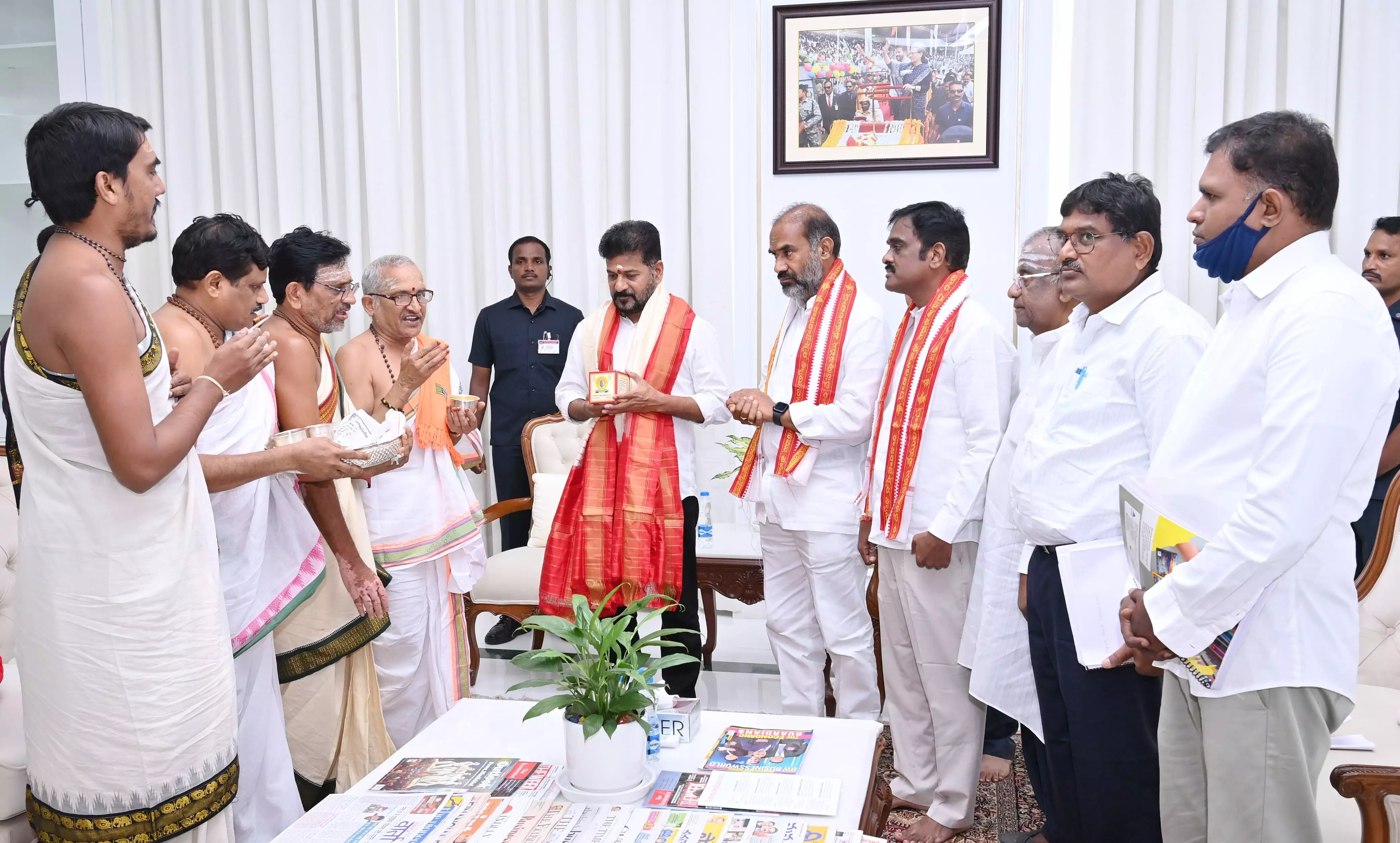 Vemulawada MLA and Temple Officials Thank CM Revanth for Rs 50 Crore Expansion Fund