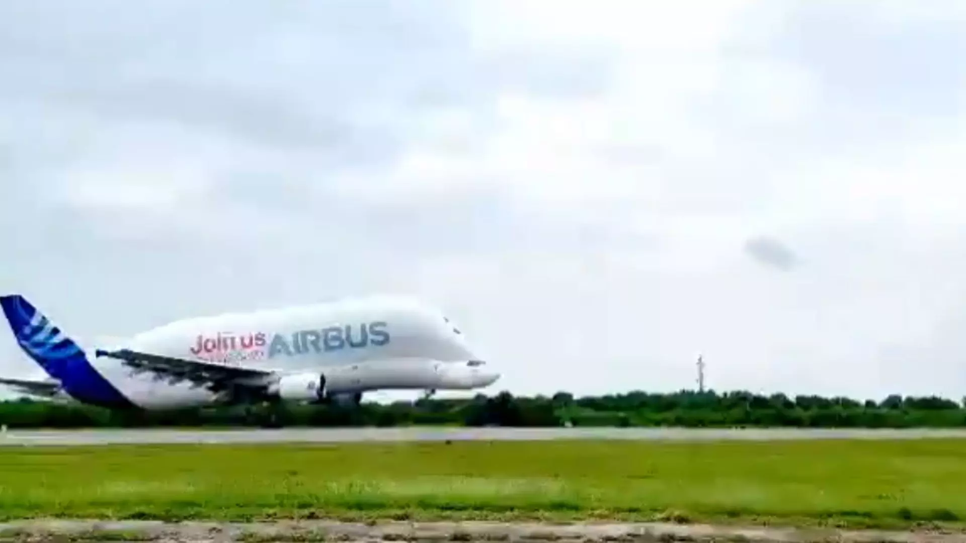 Airbus Beluga departs from Hyderabad