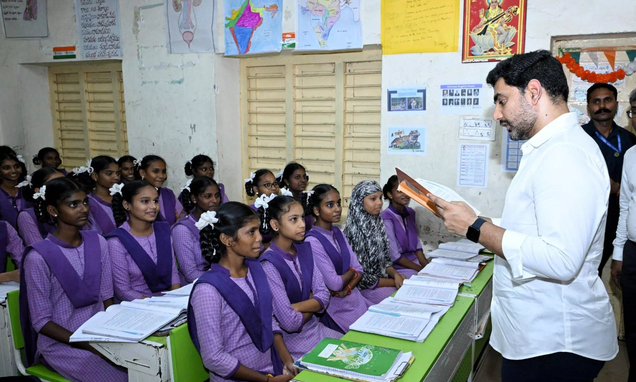 Lokesh Inspects Schools in Bheemili and Chandrapalem of Vizag