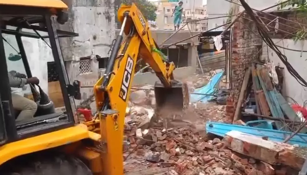 Demolition of houses near Musi river kicks off