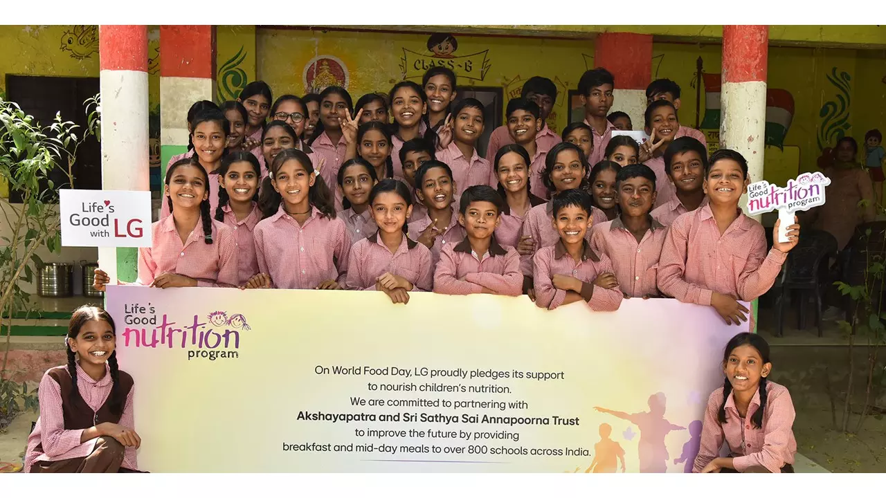 LG Electronics Serves Nutritious Meals to Students at MPUPS Himayat Sagar School