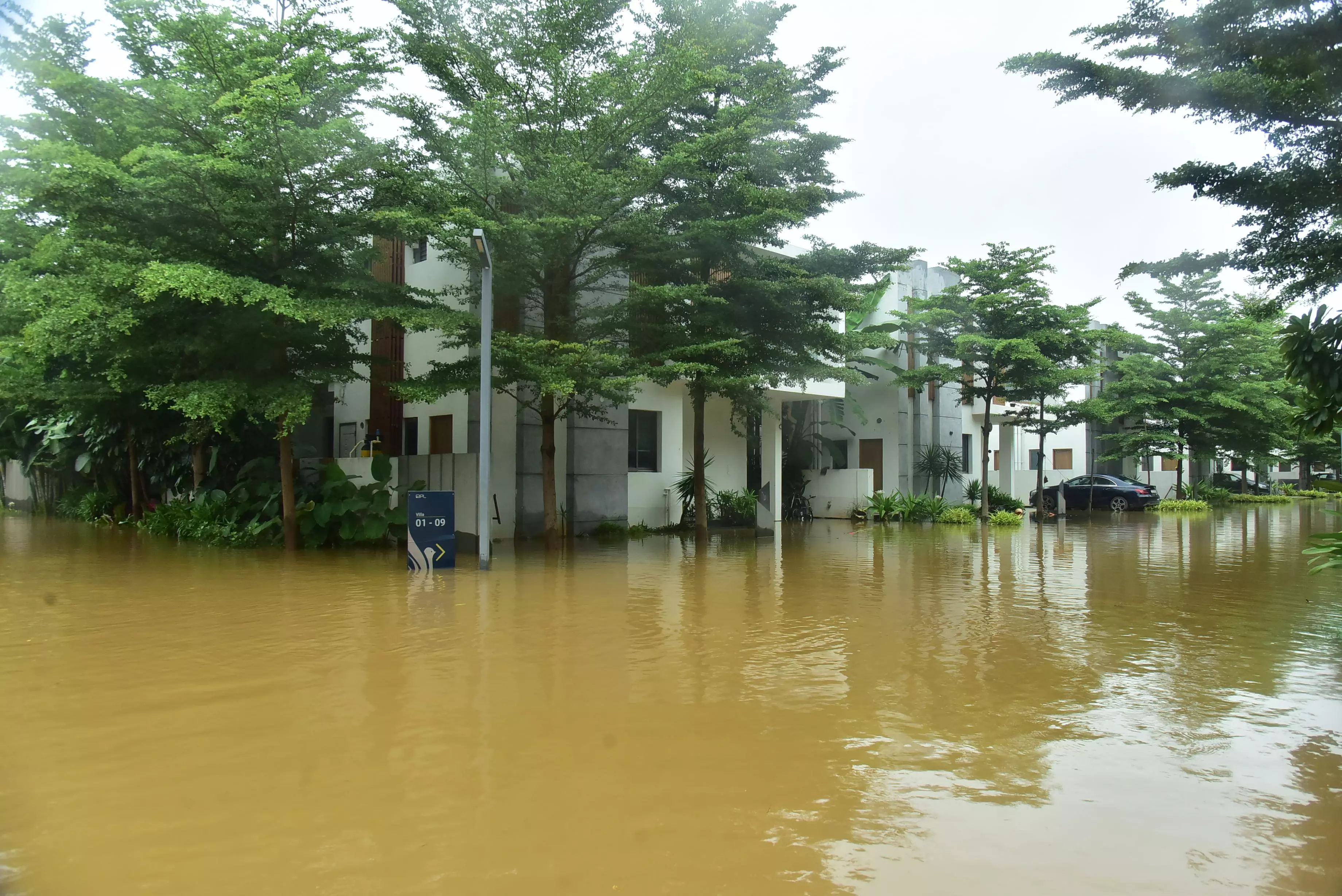 Floodwaters Enter Luxury Mokila Villas