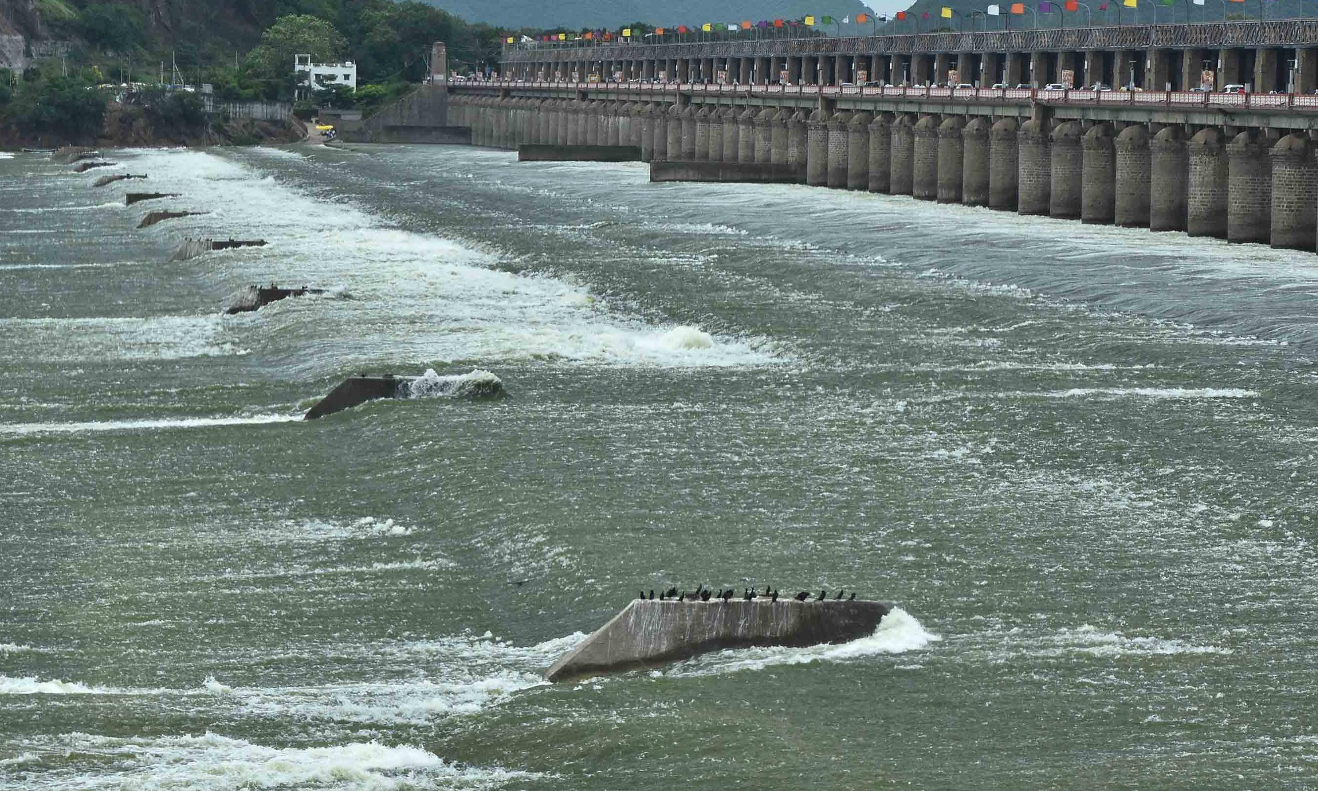 Irrigation Expert Inspects Crest Gates at Prakasam Barrage