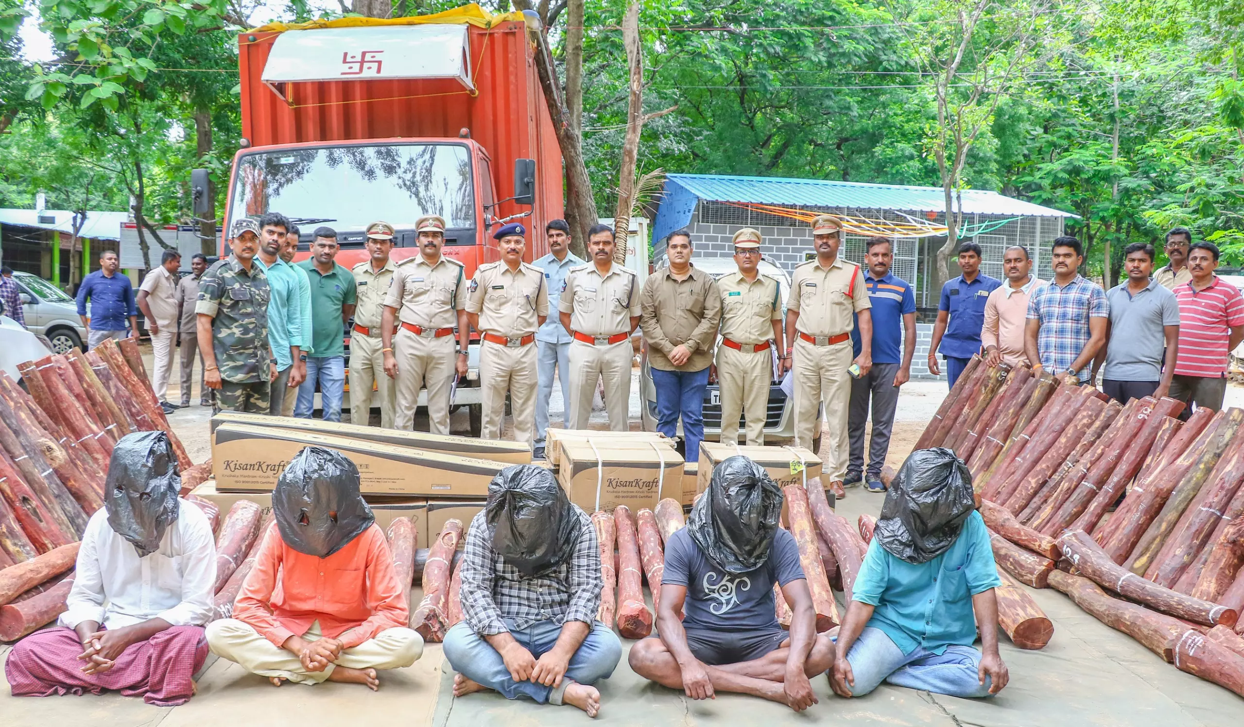 Andhra Pradesh: Red Sanders Logs Worth Rs 1 Crore Seized